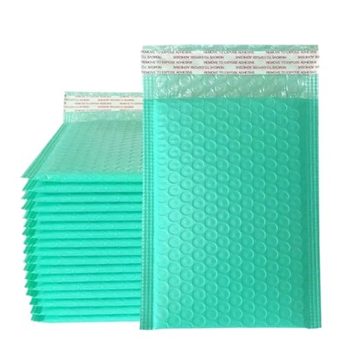 Luftpolster-Versandtaschen, 100 Stück blaue Luftpolsterumschläge, gepolsterte Versandumschläge, Poly for Verpackung, selbstdichtende Versandtasche, Luftpolsterpolsterung(Blue,15 * 18cm) von YBAAKZIIR