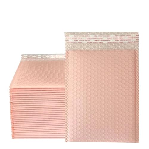 Luftpolster-Versandtaschen, 100 Stück blaue Luftpolsterumschläge, gepolsterte Versandumschläge, Poly for Verpackung, selbstdichtende Versandtasche, Luftpolsterpolsterung(Light pink,11 * 15cm) von YBAAKZIIR