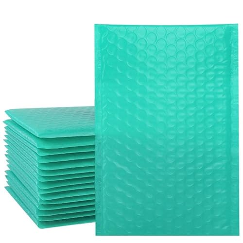 Luftpolster-Versandtaschen, 100 Stück grüne Luftpolstertaschen, gepolsterte Versandumschläge, Versandtaschen aus Poly for Verpackungen, selbstdichtende Versandtaschen, Luftpolsterpolsterung(100Pcs Gre von YBAAKZIIR