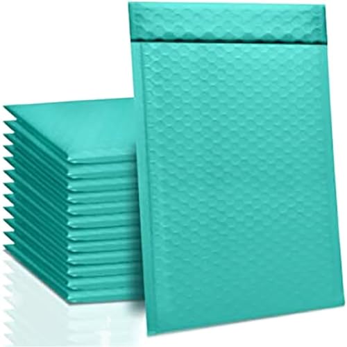 Luftpolster-Versandtaschen, 50 Packungen schwarze Verpackungsbeutel for Geschäftsgeschenke, Umschläge, Schmuckpakete, Druckverschlussbeutel, Anti-Extrusion(50Pcs Green,15 * 20cm) von YBAAKZIIR