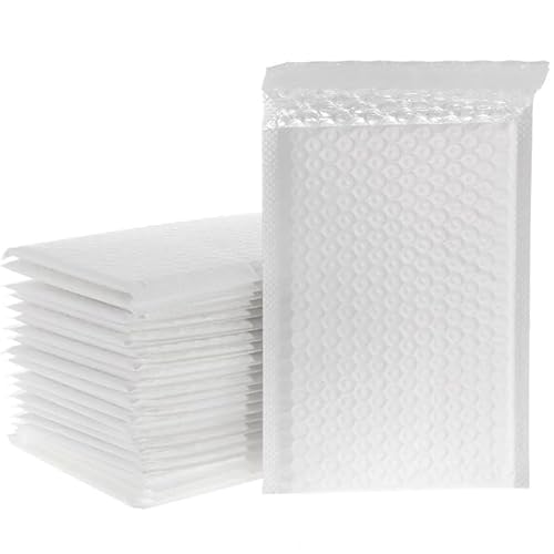 Luftpolster-Versandtaschen, 50 Stück rosa Poly-Bubble-gefütterte Polymailer-Verpackungsbeutel(White-50pcs,20 * 25cm) von YBAAKZIIR