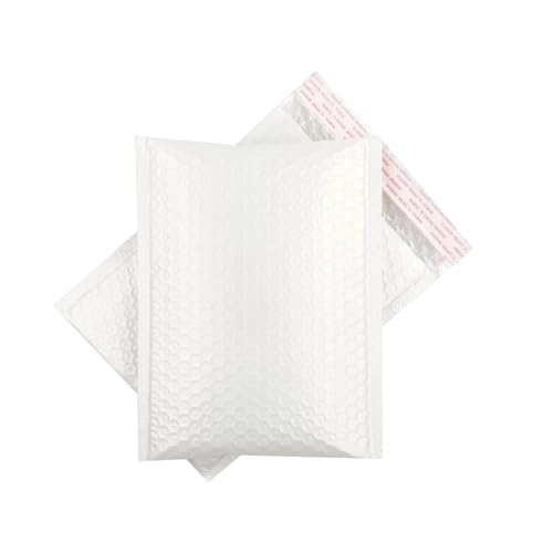 Luftpolster-Versandtaschen, Weiße Poly-Luftpolstertaschen, 10 Stück, Kunststoff-Selbstversandbeutel(15x18cm 10PCS) von YBAAKZIIR