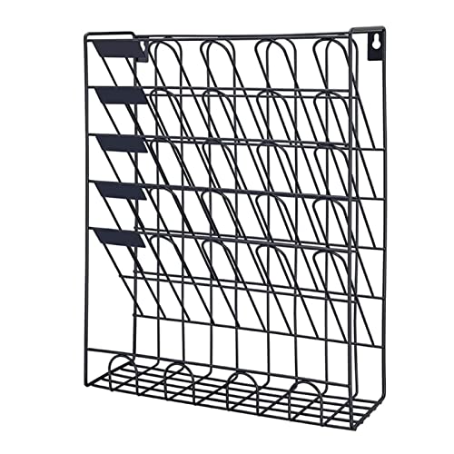 Mesh Wandliteraturhalter， 6-Port-Zeitschriftenpostständer, verwendet for den Home-Office-Schreibtisch, Dokumenten- und Schreibwaren-Aufbewahrungsständer, Datei-Organizer(Black) von YBAAKZIIR