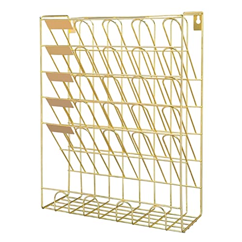 Mesh Wandliteraturhalter， An der Wand montierter Aktenhalter aus Metall mit 6 Fächern, Zeitschriftenpostständer, verwendet for die Aufbewahrung von Dokumenten und Schreibwaren im Home-Office-Schreibti von YBAAKZIIR