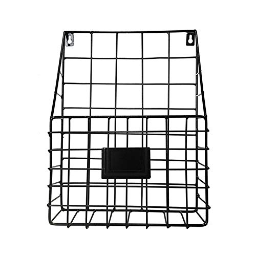 Mesh Wandliteraturhalter， An der Wand montiertes Gitter-Hängegestell, Zeitungsmagazin-Datei, Eisen-Aufbewahrungskorb for Zuhause, Büro, Datei-Organizer(A) von YBAAKZIIR