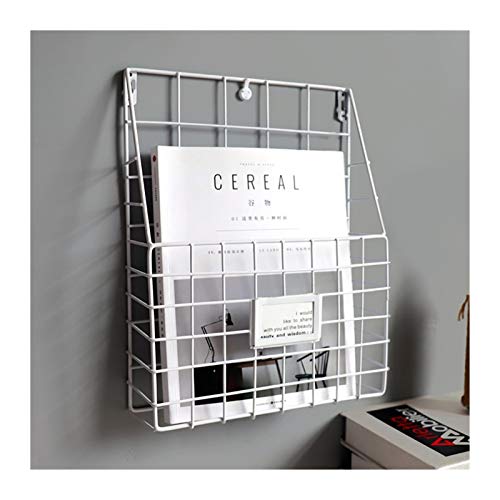 Mesh Wandliteraturhalter， An der Wand montiertes Gitter-Hängegestell, Zeitungsmagazin-Datei, Eisen-Aufbewahrungskorb for Zuhause, Büro, Datei-Organizer(C) von YBAAKZIIR