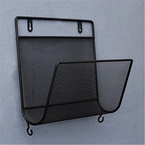 Mesh Wandliteraturhalter， Wandbehang Hängendes Wandbücherregal Wand-Zeitschriftenständer Wohnzimmer-Bücherregal(Noir) von YBAAKZIIR