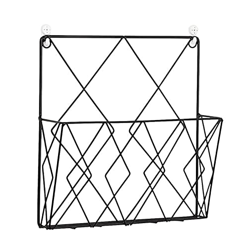 Mesh Wandliteraturhalter， Wandmontiertes Lagerregal Home Schlafzimmer Hängendes Bücherregal(Noir) von YBAAKZIIR