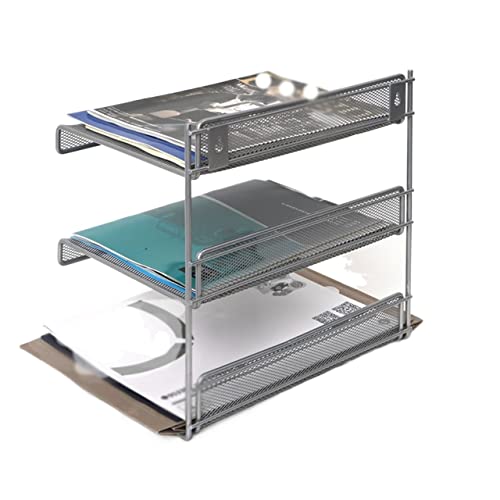 Mesh Wandliteraturhalter， Zeitungsständer aus Metall und Eisengeflecht, Zeitschriftenständer, Aktenablage, geeignet for die Dekoration von Büros und Zuhause, Akten-Organizer(B) von YBAAKZIIR