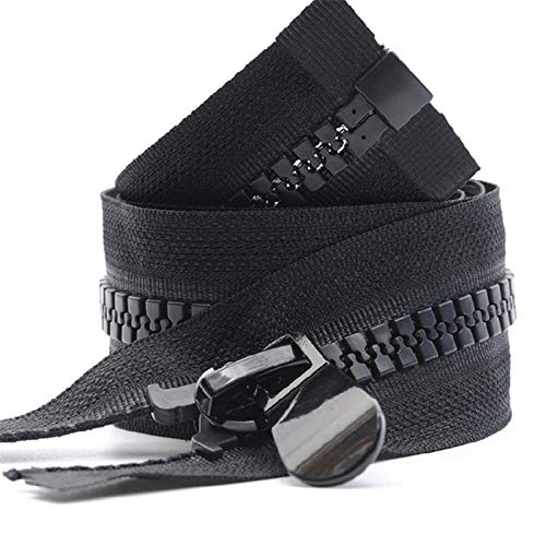 Nylon-Reißverschlüsse zum Nähen Crafts, 3 Stück robuste, klobige Reißverschlüsse mit offenem Ende, Verschluss, Reißverschlüsse, Spiralreißverschlüsse, Nahttrenner, Nähwerkzeuge/Schwarz/120 cm(120Cm) Nylon-Reißverschlüsse zum Nähen Crafts, 3 Stück robuste, klobige Reißverschlüsse mit offenem Ende, Verschluss, Reißverschlüsse, Spiralreißverschlüsse, Nahttrenner, Nähwerkzeuge/Schwarz/120 cm(120Cm) von YBAAKZIIR