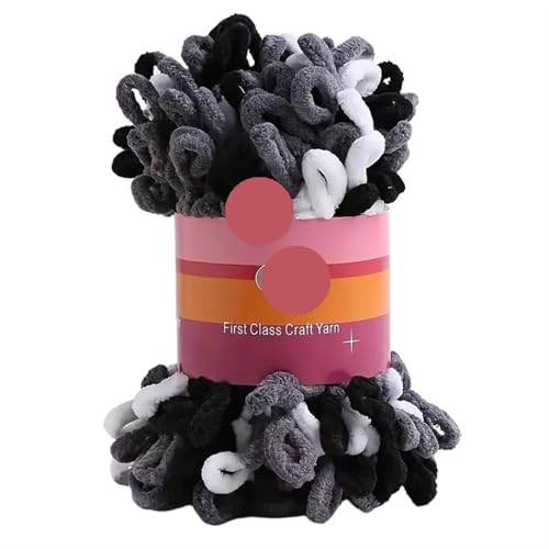 Polyester-Jumbo-Schlingengarn, 1pc Polyester Finger Loop Garn for Stricken Häkeln Handwerk Multicolor(Color-13) von YBAAKZIIR