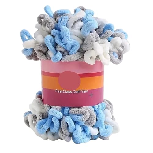 Polyester-Jumbo-Schlingengarn, 1pc Polyester Finger Loop Garn for Stricken Häkeln Handwerk Multicolor(Color-17) von YBAAKZIIR
