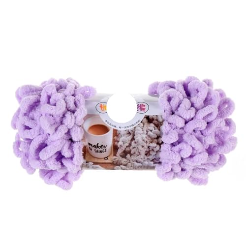 Polyester-Jumbo-Schlingengarn, Finger Loop Chenille Garn 1pc 100g Polyester Multicolor for Stricken(Color-13) von YBAAKZIIR