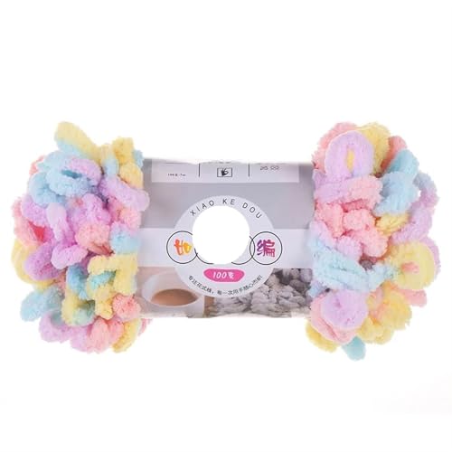 Polyester-Jumbo-Schlingengarn, Finger Loop Chenille Garn 1pc 100g Polyester Multicolor for Stricken(Color-30) von YBAAKZIIR