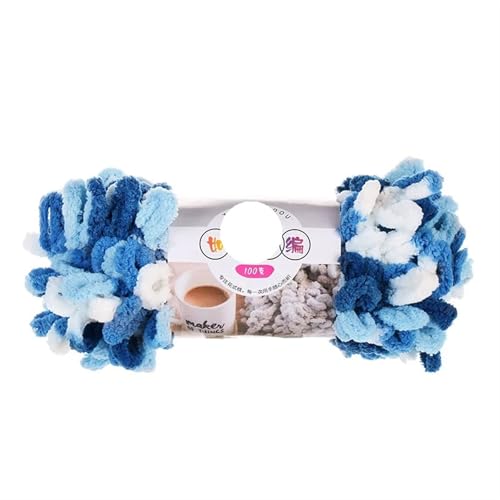 Polyester-Jumbo-Schlingengarn, Finger Loop Chenille Garn 1pc 100g Polyester Multicolor for Stricken(Color-35) von YBAAKZIIR