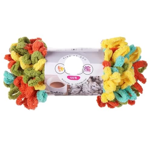 Polyester-Jumbo-Schlingengarn, Finger Loop Chenille Garn 1pc 100g Polyester Multicolor for Stricken(Color-39) von YBAAKZIIR