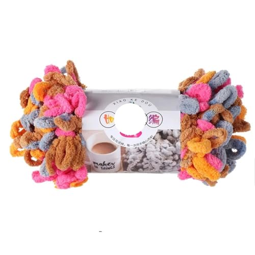 Polyester-Jumbo-Schlingengarn, Finger Loop Chenille Garn 1pc 100g Polyester Multicolor for Stricken(Color-40) von YBAAKZIIR