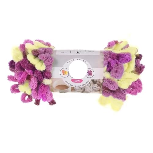 Polyester-Jumbo-Schlingengarn, Finger Loop Chenille Garn 1pc 100g Polyester Multicolor for Stricken(Color-41) von YBAAKZIIR
