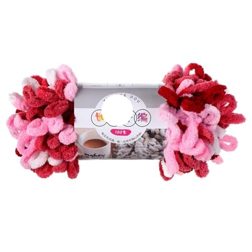 Polyester-Jumbo-Schlingengarn, Finger Loop Chenille Garn 1pc 100g Polyester Multicolor for Stricken(Color-44) von YBAAKZIIR