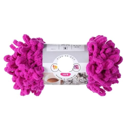 Polyester-Jumbo-Schlingengarn, Finger Loop Chenille Garn 1pc 100g Polyester Multicolor for Stricken(Color-49) von YBAAKZIIR