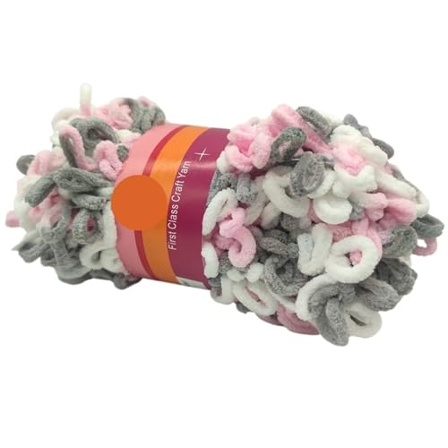 Polyester-Jumbo-Schlingengarn, Finger Loop Garn 100g Mehrfarbig(Color-14) von YBAAKZIIR