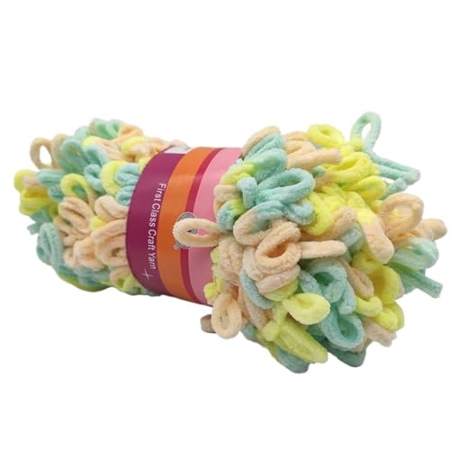 Polyester-Jumbo-Schlingengarn, Finger Loop Garn 100g Mehrfarbig(Color-16) von YBAAKZIIR