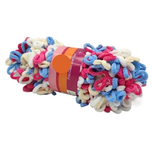 Polyester-Jumbo-Schlingengarn, Finger Loop Garn 100g Mehrfarbig(Color-17) von YBAAKZIIR