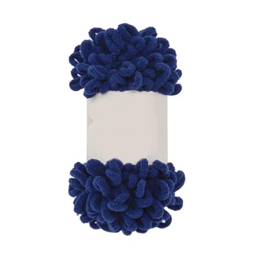 Polyester-Jumbo-Schlingengarn, Finger Loop Strickgarn Häkelgarn Packung mit 2 Rollen Multicolor(Blue) von YBAAKZIIR