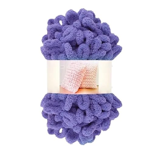 Polyester-Jumbo-Schlingengarn, Fingerschlaufengarn, 4er-Pack, 100 g, Polyester, for Handstricken, Häkeln, for Decken und Schals, 51 Farben(Color-24) von YBAAKZIIR