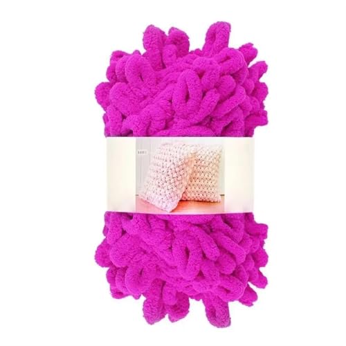 Polyester-Jumbo-Schlingengarn, Fingerschlaufengarn, 4er-Pack, 100 g, Polyester, for Handstricken, Häkeln, for Decken und Schals, 51 Farben(Color-53) von YBAAKZIIR