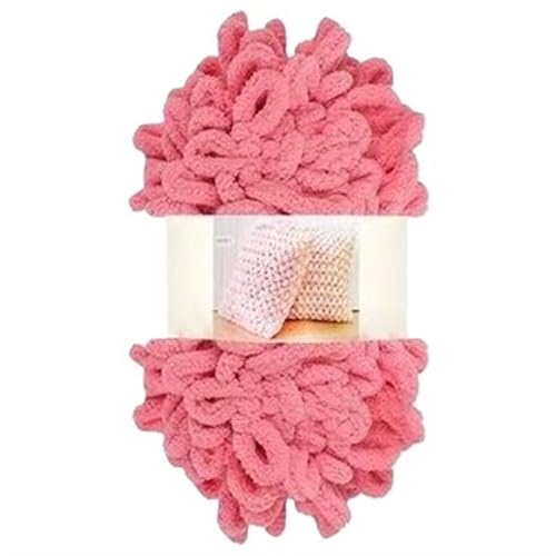 Polyester-Jumbo-Schlingengarn, Polyester-Fingerschlaufen-Donut-Ohrgarn, 5–9 mm, mehrfarbig(6622 Rose Powder) von YBAAKZIIR