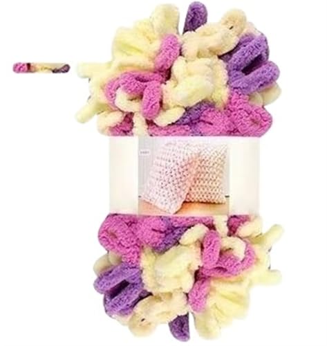 Polyester-Jumbo-Schlingengarn, Polyester-Fingerschlaufen-Donut-Ohrgarn, 5–9 mm, mehrfarbig(D346 Ziyuhua) von YBAAKZIIR