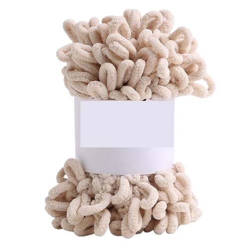 Polyester-Jumbo-Schlingengarn, Polyester-Fingerschlaufengarn, 100 g, 5 mm Dicke, for Decken, Schals, Kissen, mehrfarbig(Color-23) von YBAAKZIIR