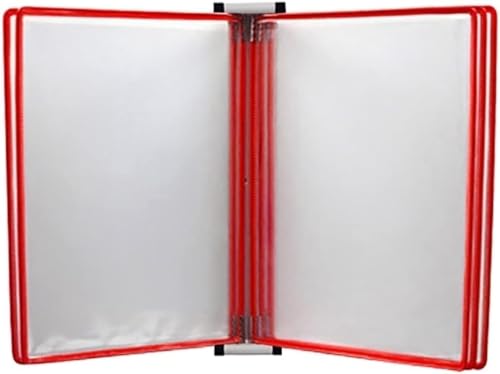 Wand-Dokumenten-Organizer, A4-Aktenhalter, Display-Organizer, wandmontierter Aktenhalter(Red) von YBAAKZIIR
