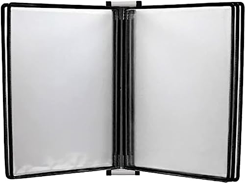 Wand-Dokumenten-Organizer, A4-Wand-Büro-Aktenhalter-Display 13x9x1,57 Zoll(Black) von YBAAKZIIR