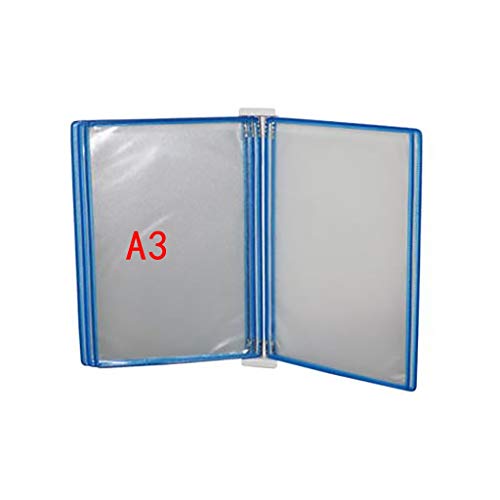 Wand-Dokumenten-Organizer, Dokumentenhalter A3 mit 5 Paneelen und 10 Taschen 45 * 32 * 4,5 cm(D) von YBAAKZIIR