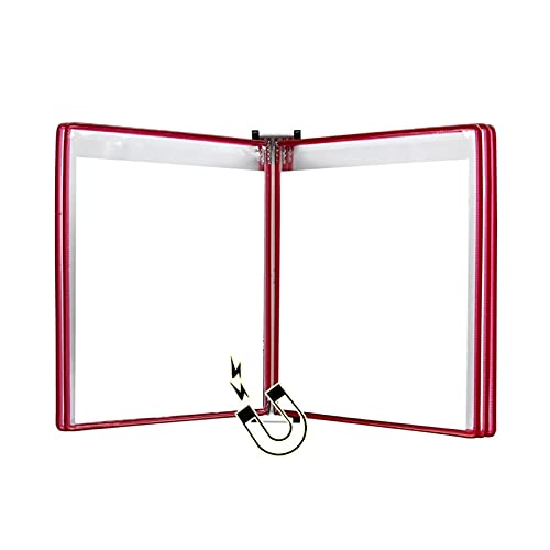 Wand-Dokumenten-Organizer, Magnetischer Dokumentenhalter A4, Wandvitrine, Aktenhalter(Red) von YBAAKZIIR