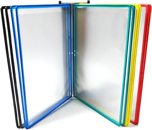 Wand-Dokumenten-Organizer, Magnetischer Dokumentenhalter im A4-Letter-Papierformat, wandmontierter Aktenhalter(Multi Colored) von YBAAKZIIR