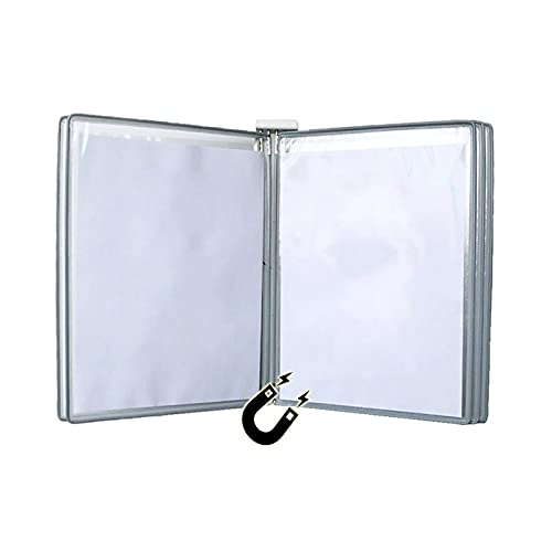 Wand-Dokumenten-Organizer, Wandmontierter Aktenhalter A3 [16,53 Zoll × 11,69 Zoll] 10 Taschen, an Metallvorrichtung befestigt(Grey) von YBAAKZIIR