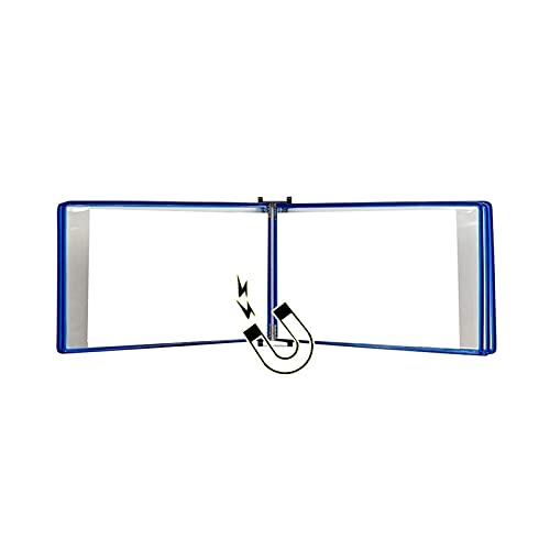 Wand-Dokumenten-Organizer, Wandmontierter Aktenhalter A4 [8,26 Zoll × 11,69 Zoll] 10 Taschen, an Metallvorrichtung befestigt(Blue) von YBAAKZIIR