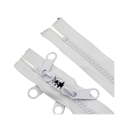 YBAAKZIIR Nylon-Reißverschlüsse zum Nähen Crafts， 1 Stück Reißverschluss for Nähen, 100–600 cm, Zweiwege-Reißverschlüsse mit geschlossenem Ende(White,600cm(6Meters)) von YBAAKZIIR