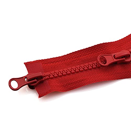 YBAAKZIIR Nylon-Reißverschlüsse zum Nähen Crafts， 3-teiliger Reißverschluss for Jacke, Doppelreißverschluss, Kleidung, Reißverschlusszubehör(A,90CM-5#) von YBAAKZIIR