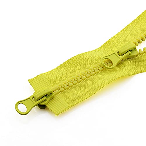 YBAAKZIIR Nylon-Reißverschlüsse zum Nähen Crafts， 3-teiliger Reißverschluss for Jacke, Doppelreißverschluss, Kleidung, Reißverschlusszubehör(F,90CM-5#) von YBAAKZIIR