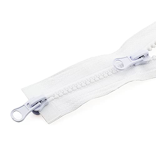 YBAAKZIIR Nylon-Reißverschlüsse zum Nähen Crafts， 3-teiliger Reißverschluss for Jacke, Doppelreißverschluss, Kleidung, Reißverschlusszubehör(K,90CM-5#) von YBAAKZIIR