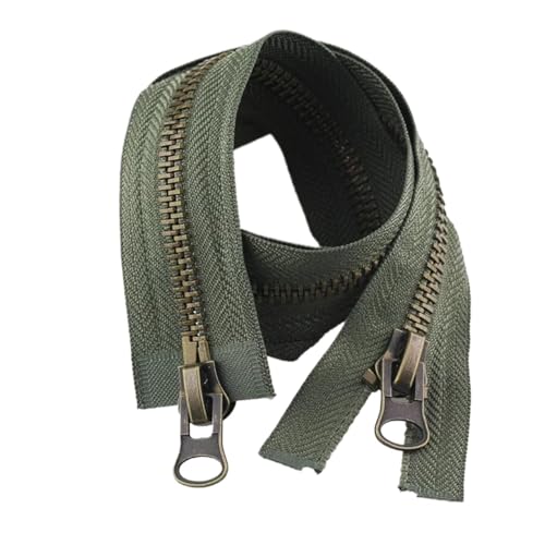 YBAAKZIIR Nylon-Reißverschlüsse zum Nähen Crafts， 70–120 cm Doppelschieber, offenes Ende, Zweiwege-Reißverschluss for Mantel(Green,80CM-8#) von YBAAKZIIR