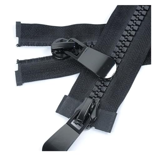 YBAAKZIIR Nylon-Reißverschlüsse zum Nähen Crafts， Robuste, klobige Reißverschlüsse mit offenem Ende(Ap551black,200CmNo8) von YBAAKZIIR