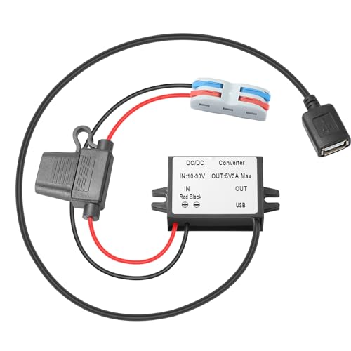 YBBOTT Step Down dc-dc wandler 12V/24V/36V/48V/60V/72V/84V zu 5V 3A 15W mit USB-A Kabel 34CM Converter Spannungs wandler Spannungsstabilisator Spannungsregler Spannungswandler Spannungsbegrenzer von YBBOTT