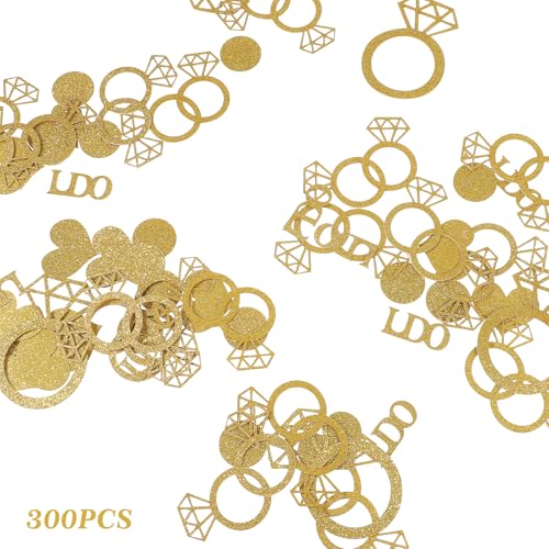 YBEATY 100 Stück Gold Hochzeit Konfetti Glitzer Papier Diamant Ring Konfetti Verlobung Party Tisch Streuung für Junggesellinnenabschied Brautparty Verlobungsdekorationen Junggesellinnenabschied YBEATY 100 Stück Gold Hochzeit Konfetti Glitzer Papier Diamant Ring Konfetti Verlobung Party Tisch Streuung für Junggesellinnenabschied Brautparty Verlobungsdekorationen Junggesellinnenabschied von YBEATY