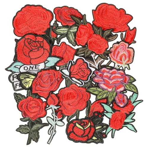 YBEATY 14 Stück Floral Rose Aufbügeln Flicken Patches Rosenblumen Aufnäher zum Aufbügeln Blumen Stickerei Applikation Rosenblumen DIY Nähapplikation Reparaturflicken Zubehör für Kleidung Hüte Jeans YBEATY 14 Stück Floral Rose Aufbügeln Flicken Patches Rosenblumen Aufnäher zum Aufbügeln Blumen Stickerei Applikation Rosenblumen DIY Nähapplikation Reparaturflicken Zubehör für Kleidung Hüte Jeans von YBEATY