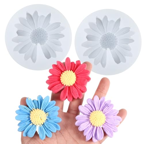 YBEATY 2 Stück Gänseblümchen Silikonformen für Fondant Schokolade Gummibärchen Dekoration DIY Seifenwachs Epoxidharz Kerzengießformen 3D Teelicht Beton Polymer Clay Basteln YBEATY 2 Stück Gänseblümchen Silikonformen für Fondant Schokolade Gummibärchen Dekoration DIY Seifenwachs Epoxidharz Kerzengießformen 3D Teelicht Beton Polymer Clay Basteln von YBEATY